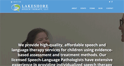Desktop Screenshot of lakeshorespeech.com